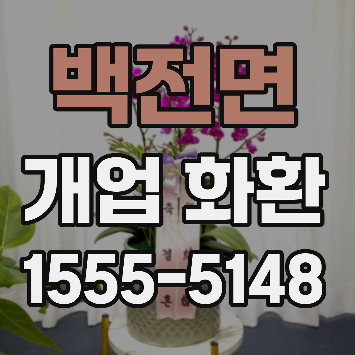 백전면 개업 화환