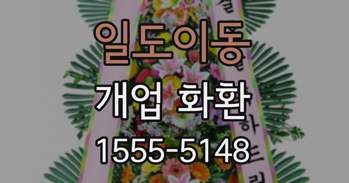 일도이동 개업 화환