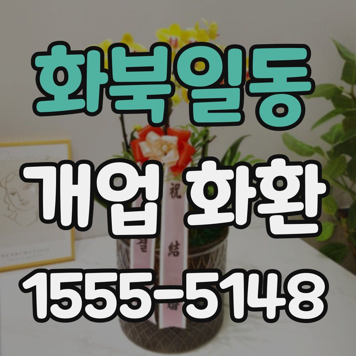 화북일동 개업 화환