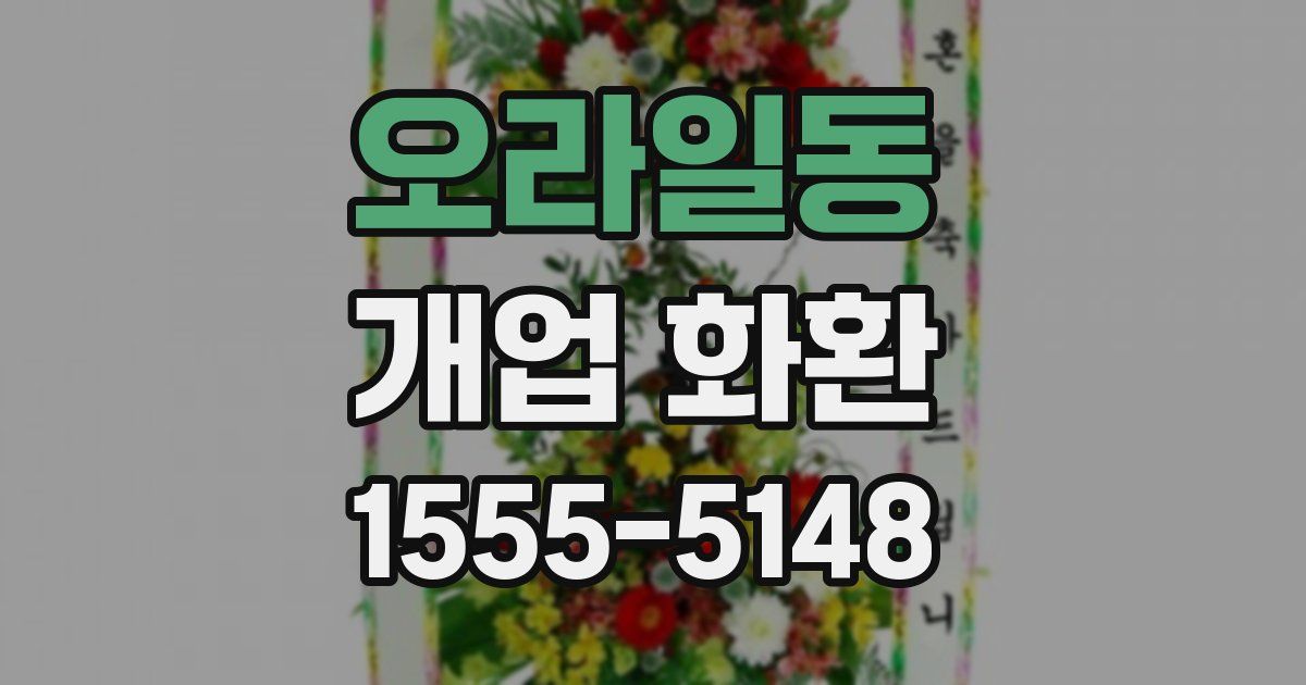 오라일동 개업 화환