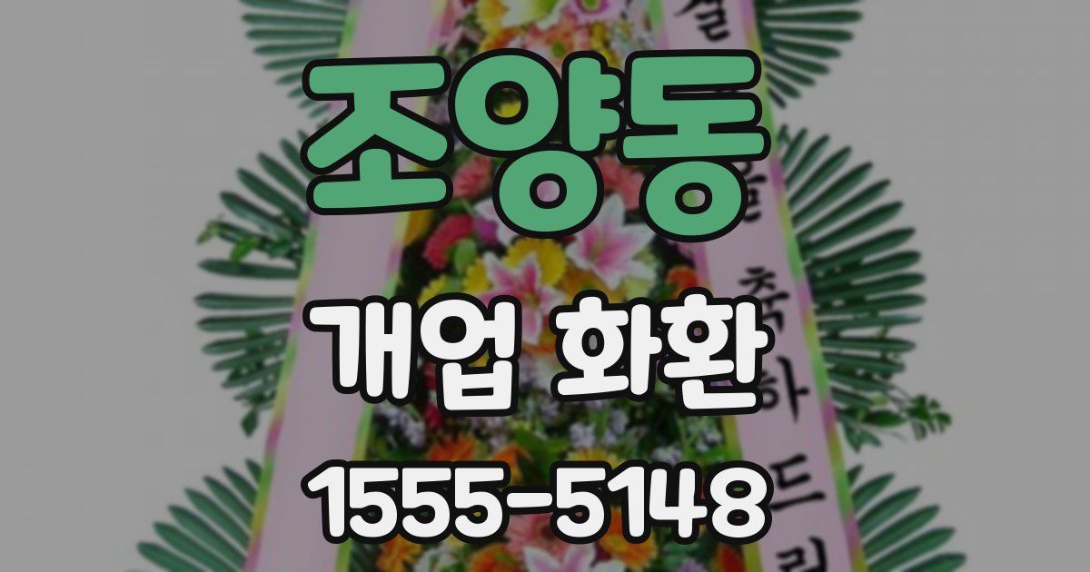 조양동 개업 화환