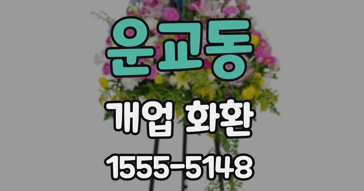 운교동 개업 화환