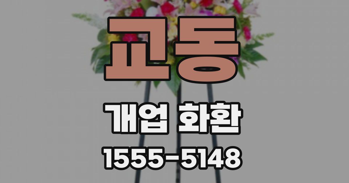 교동 개업 화환