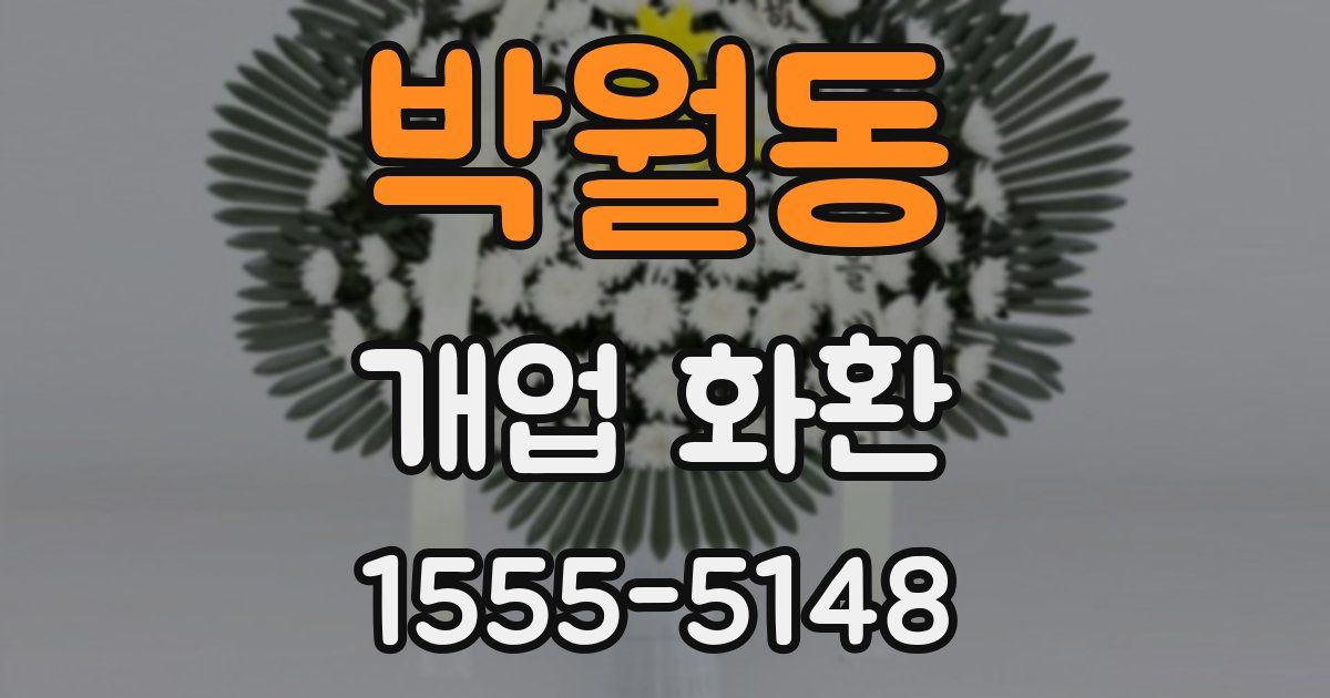 박월동 개업 화환