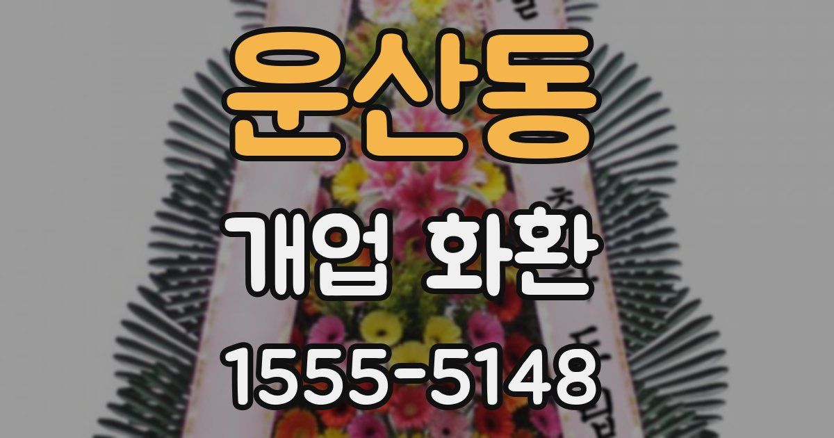 운산동 개업 화환