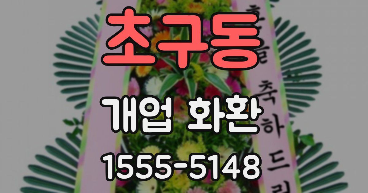 초구동 개업 화환