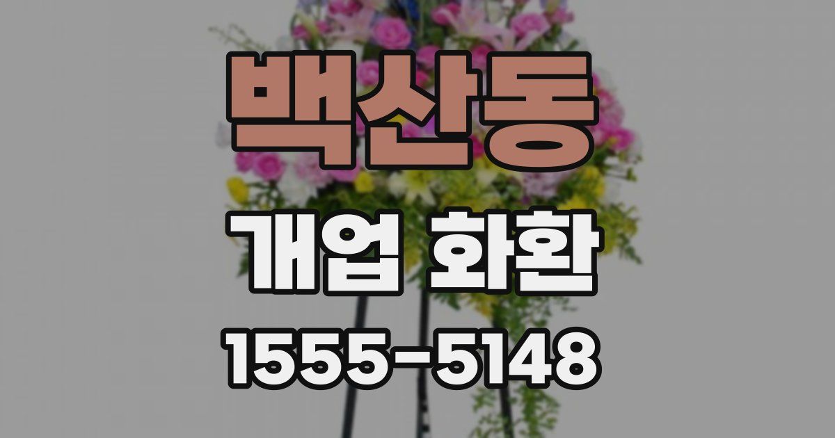 백산동 개업 화환