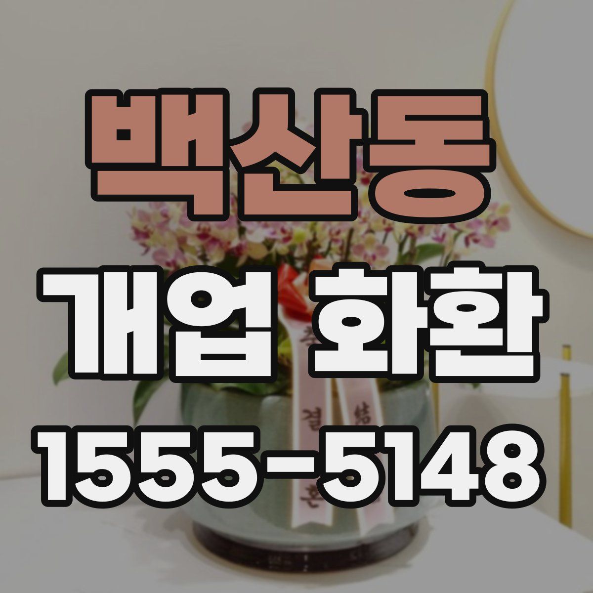 백산동 개업 화환
