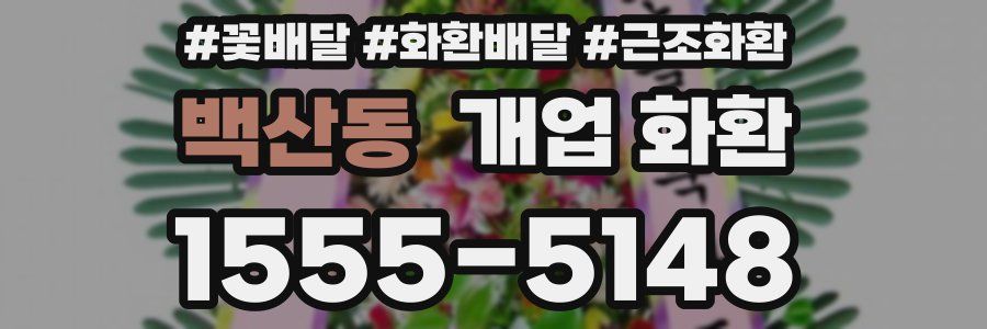 백산동 개업 화환
