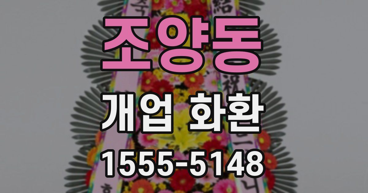 조양동 개업 화환