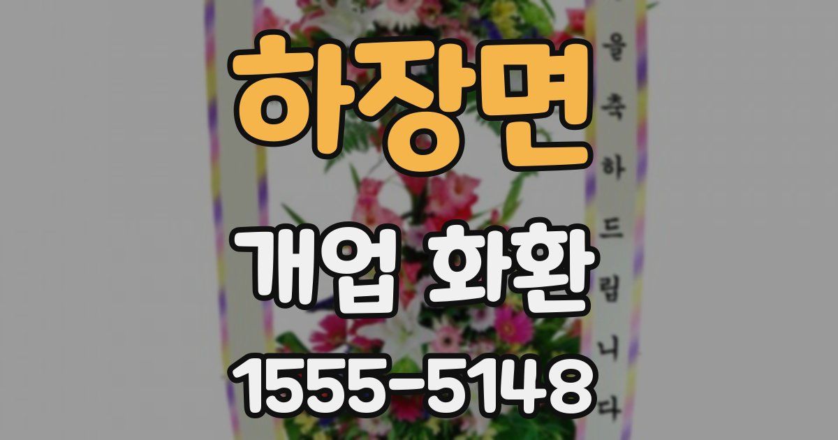 하장면 개업 화환