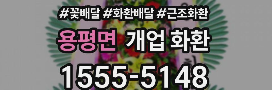 용평면 개업 화환