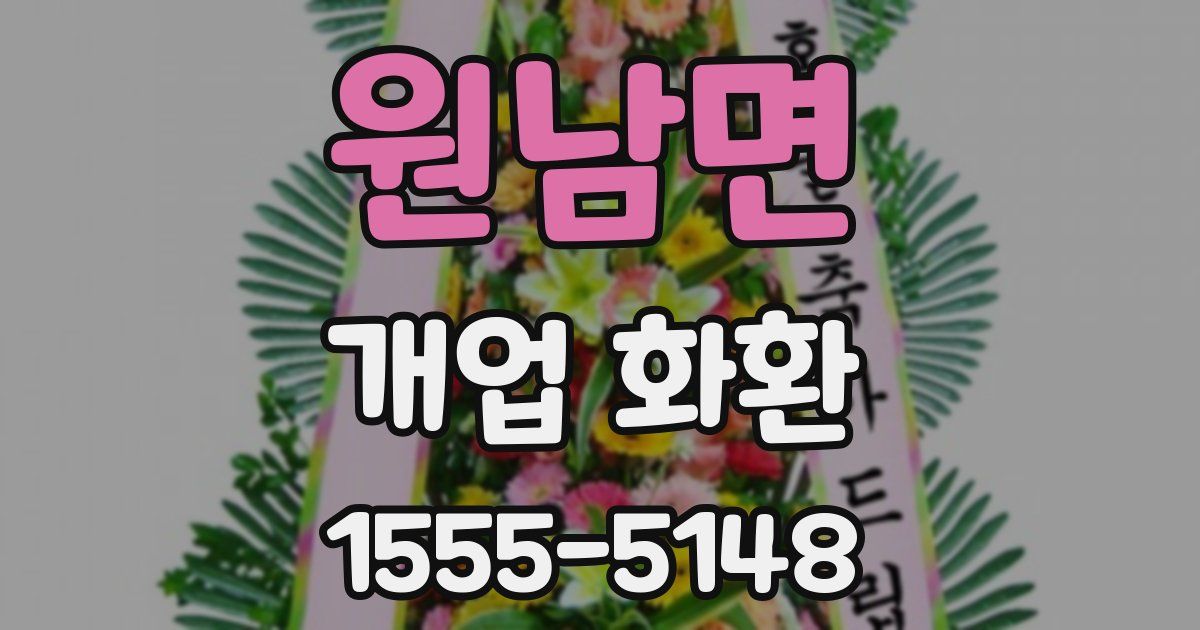 원남면 개업 화환