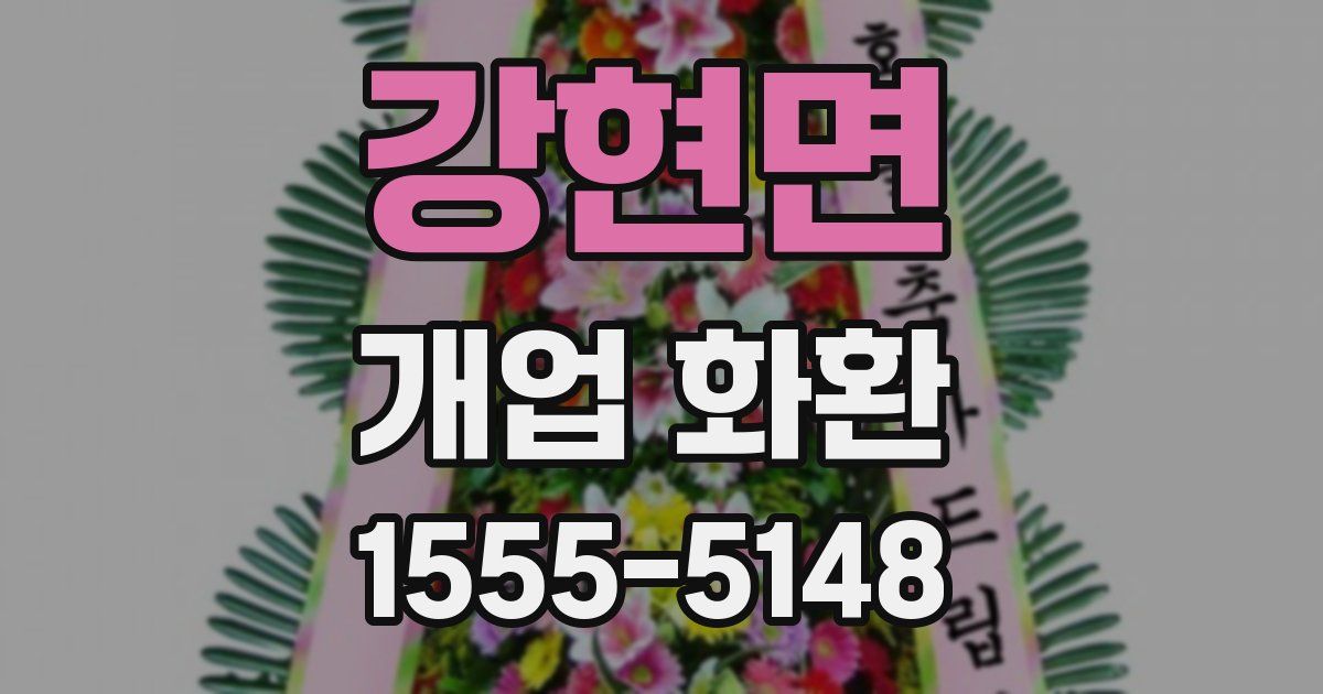강현면 개업 화환