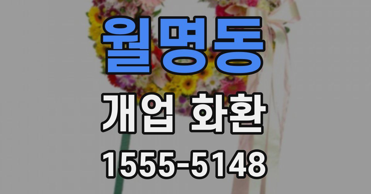 월명동 개업 화환