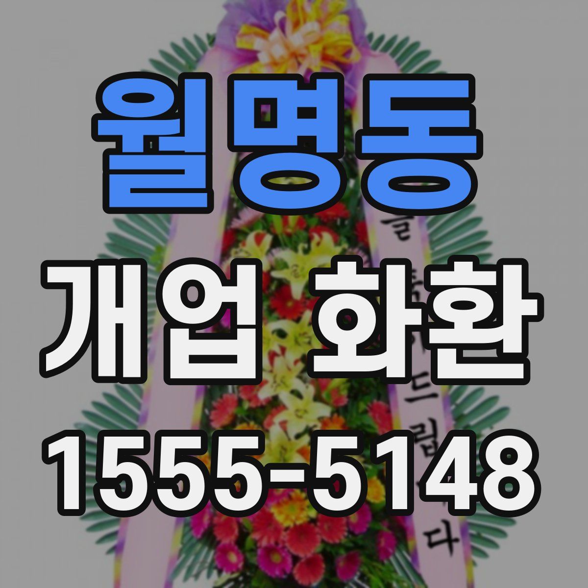 월명동 개업 화환