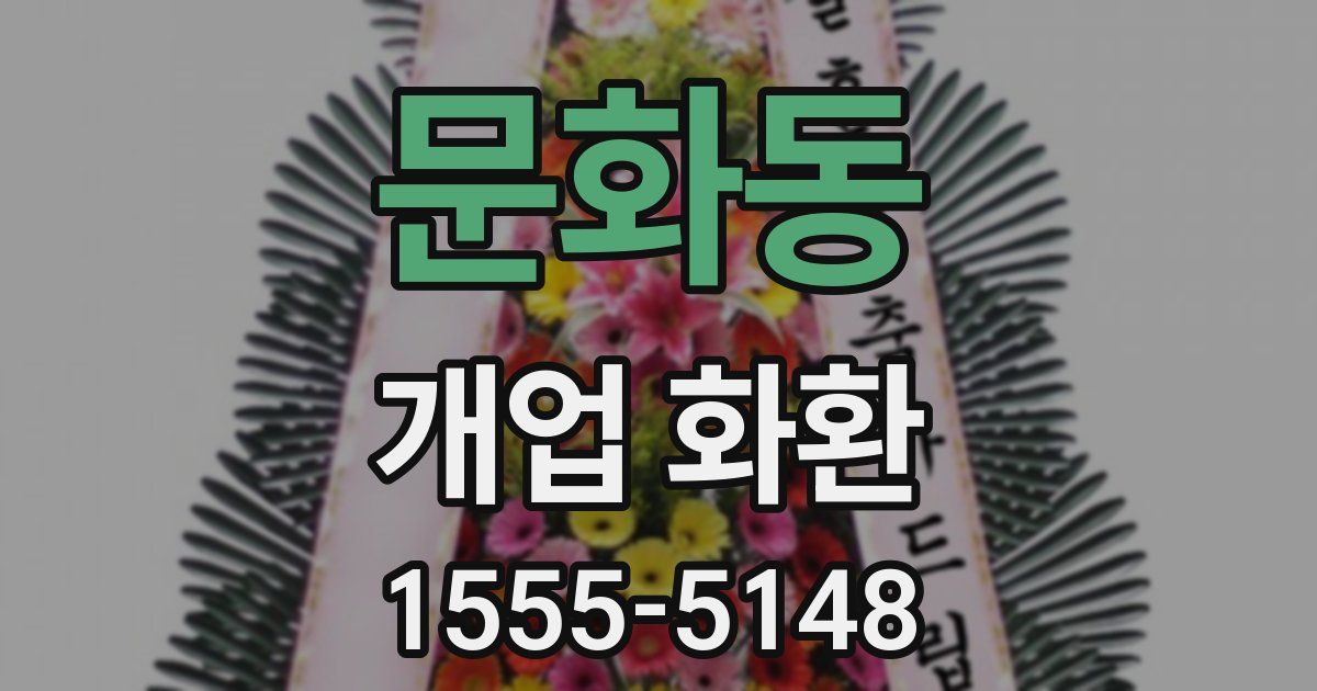 문화동 개업 화환