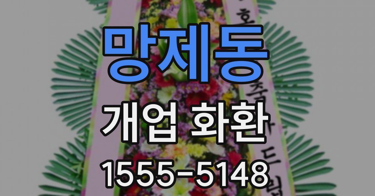 망제동 개업 화환