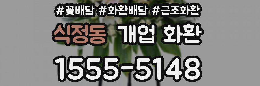 식정동 개업 화환