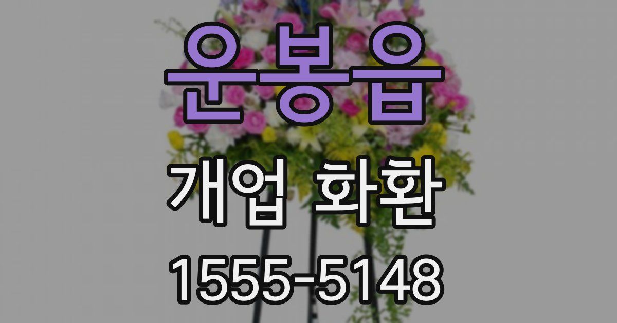 운봉읍 개업 화환