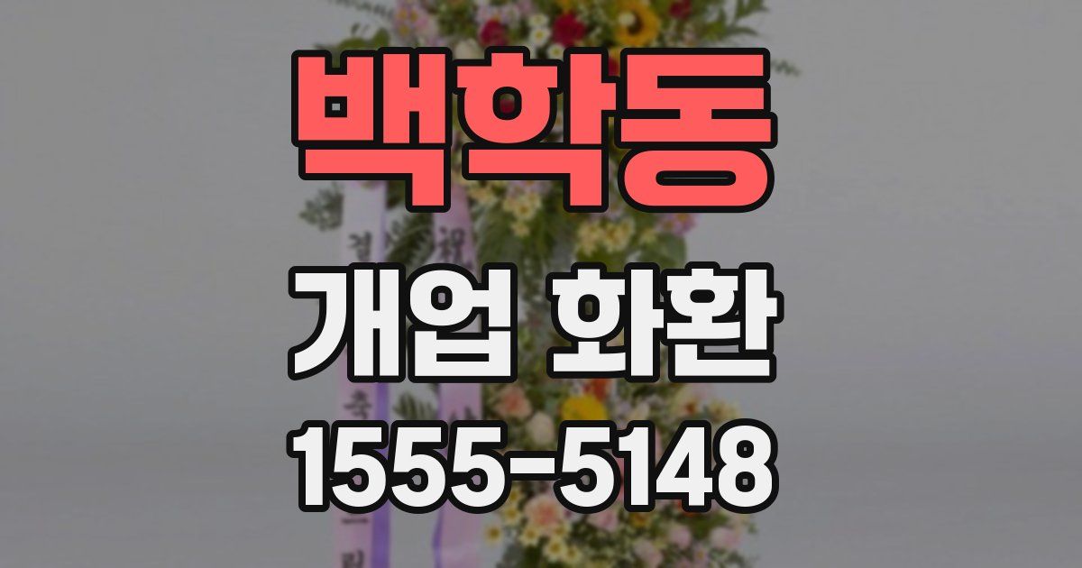 백학동 개업 화환