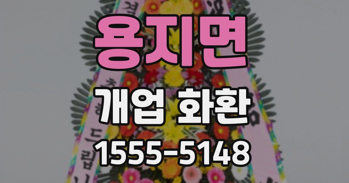 용지면 개업 화환
