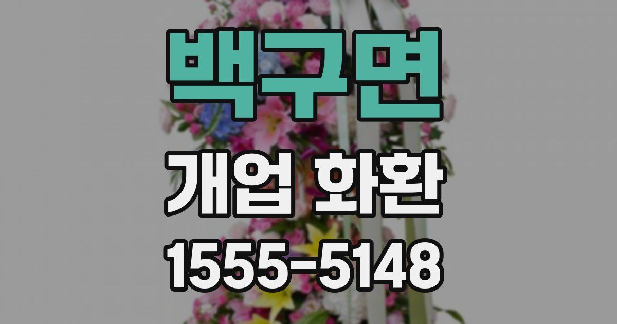 백구면 개업 화환