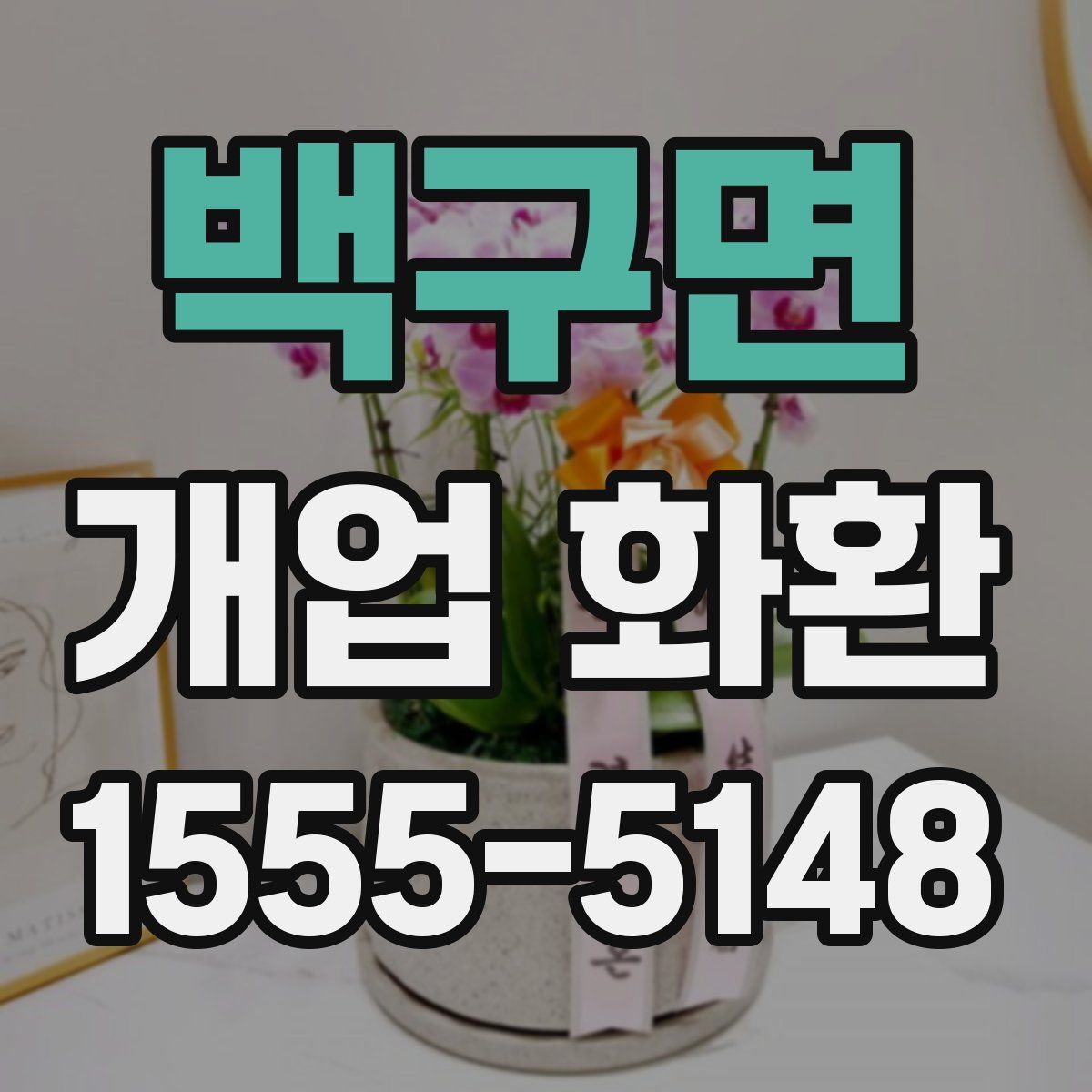 백구면 개업 화환