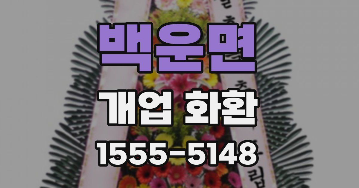 백운면 개업 화환