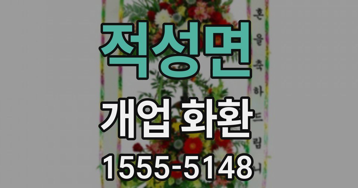 적성면 개업 화환