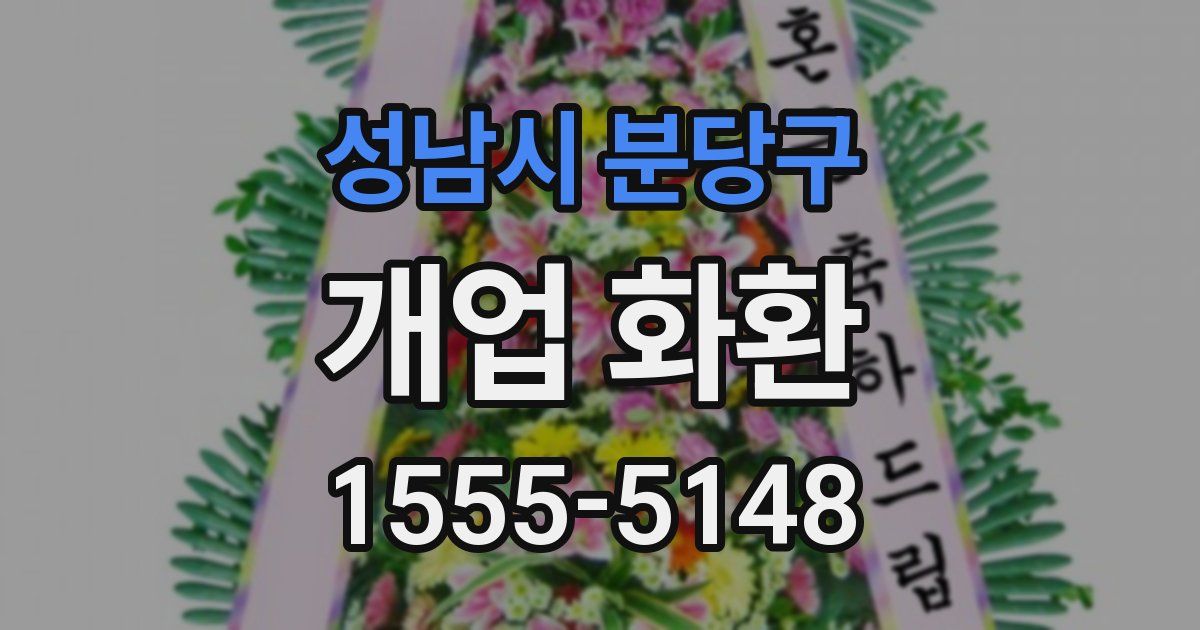 성남시 분당구 개업 화환