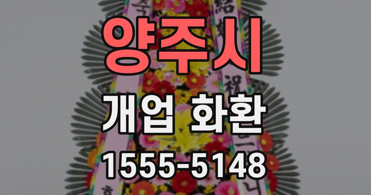 양주시 개업 화환