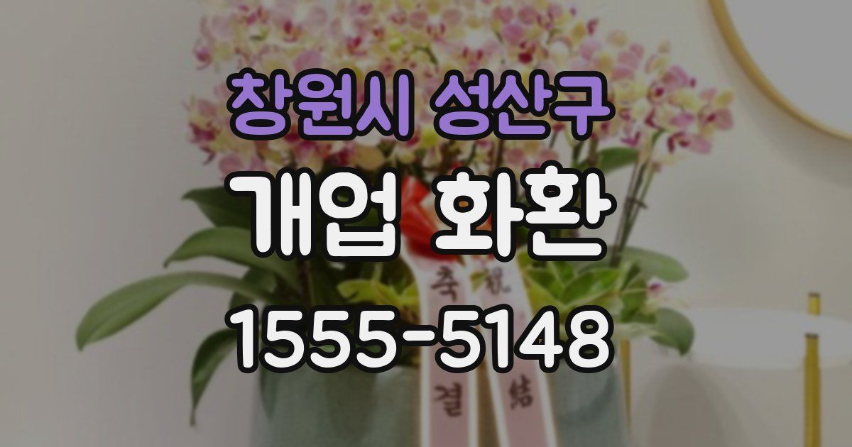 창원시 성산구 개업 화환