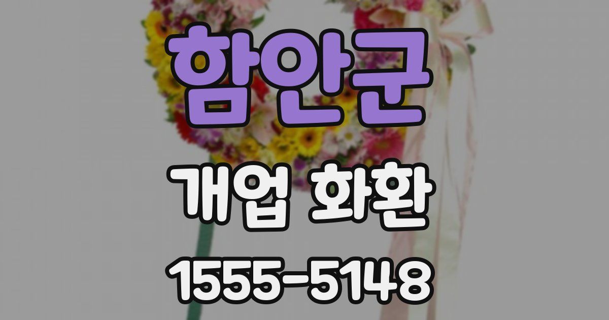 함안군 개업 화환
