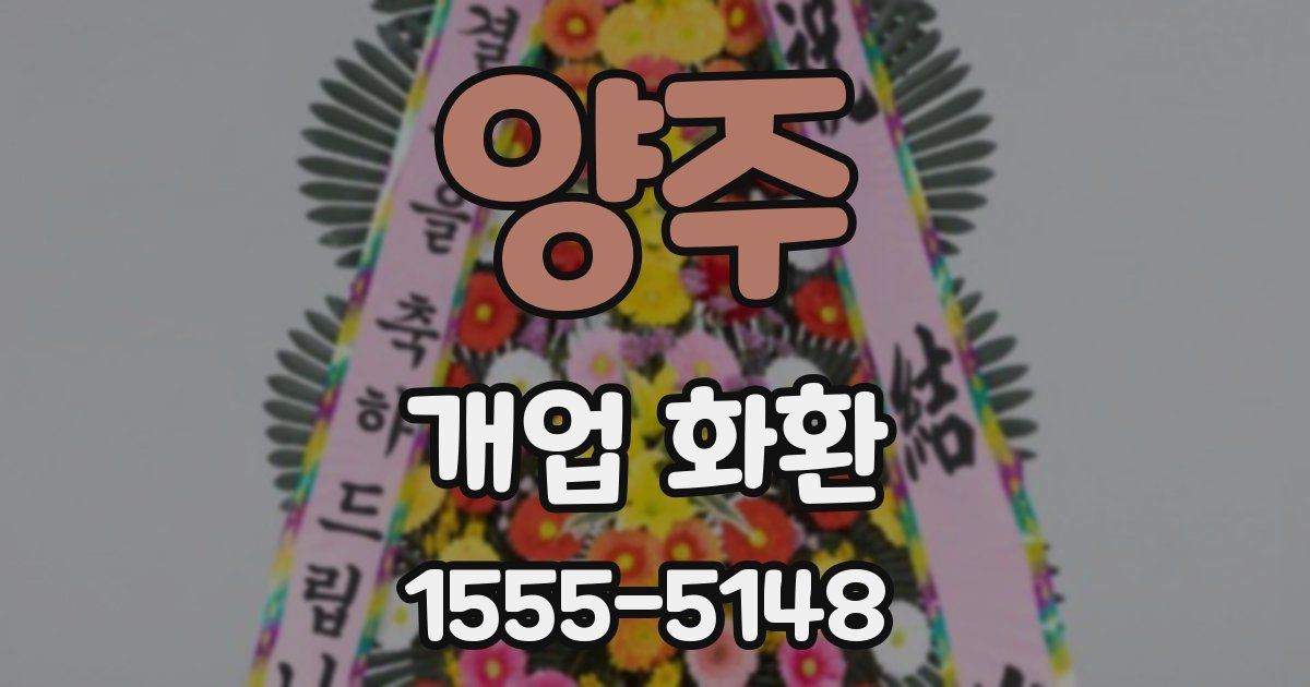 양주 개업 화환