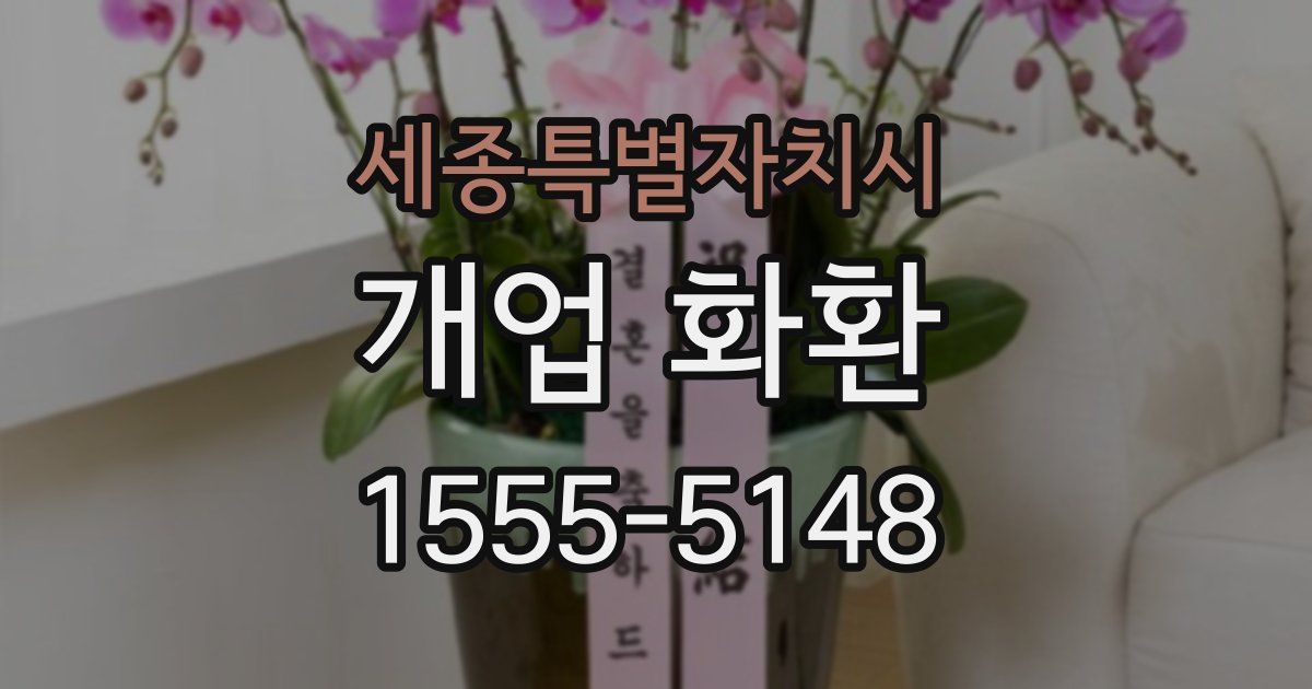 세종특별자치시 개업 화환