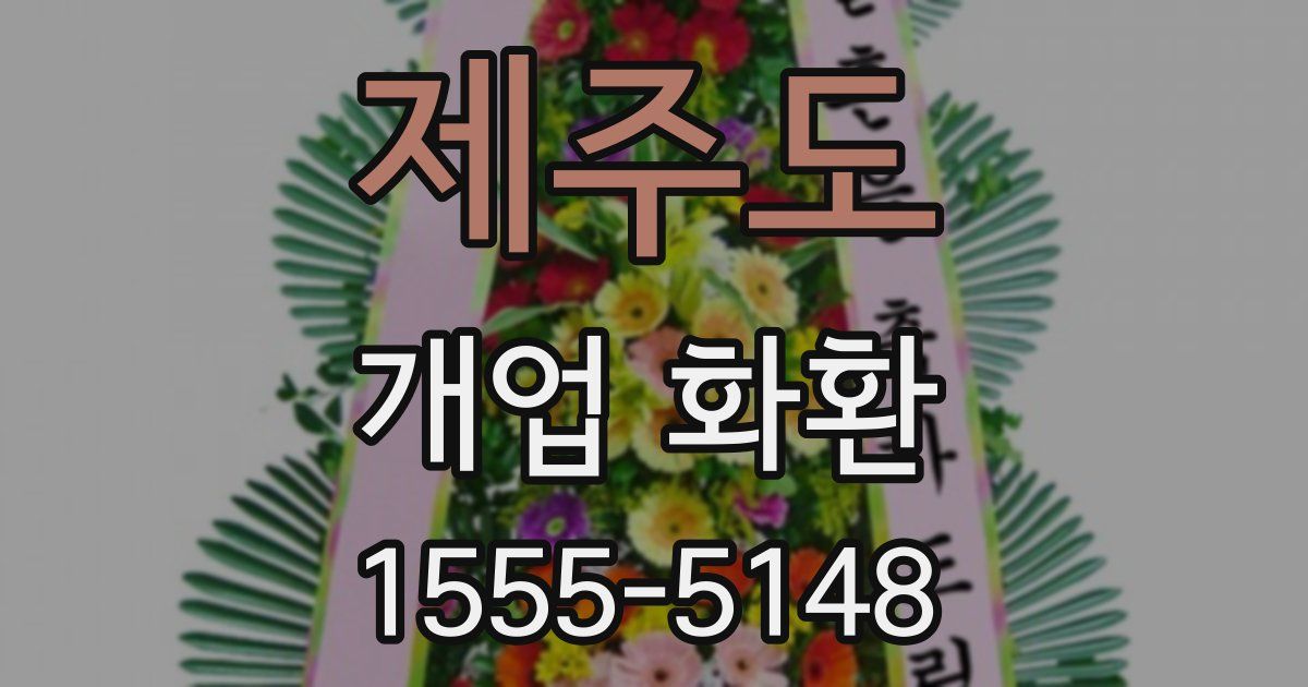 제주도 개업 화환