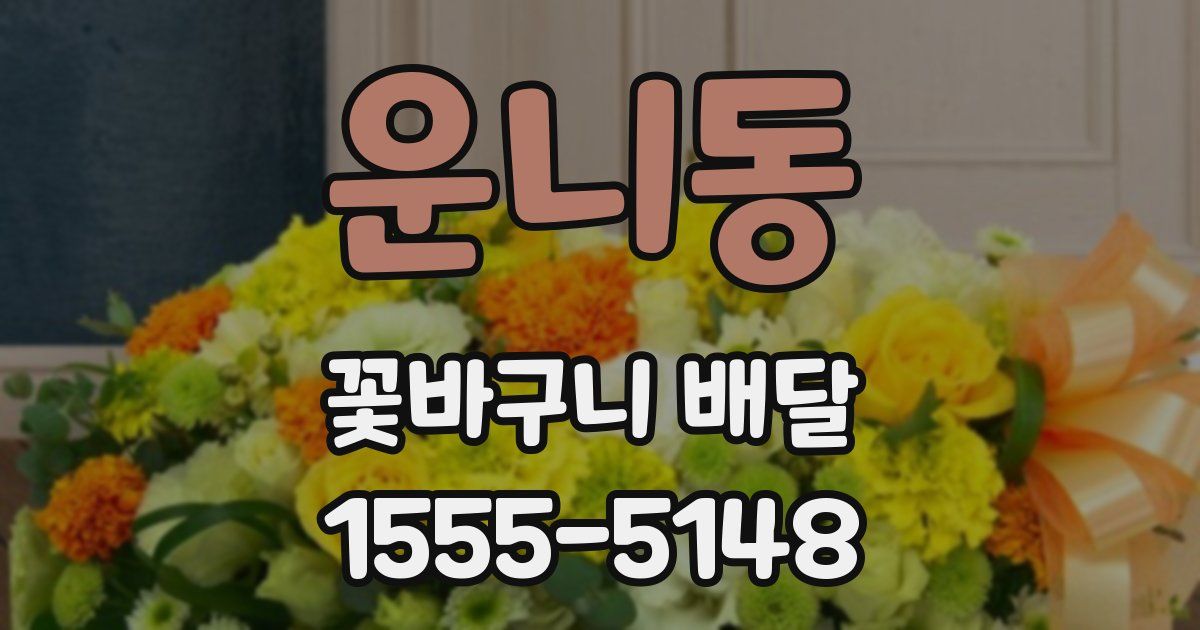 운니동 꽃바구니 배달