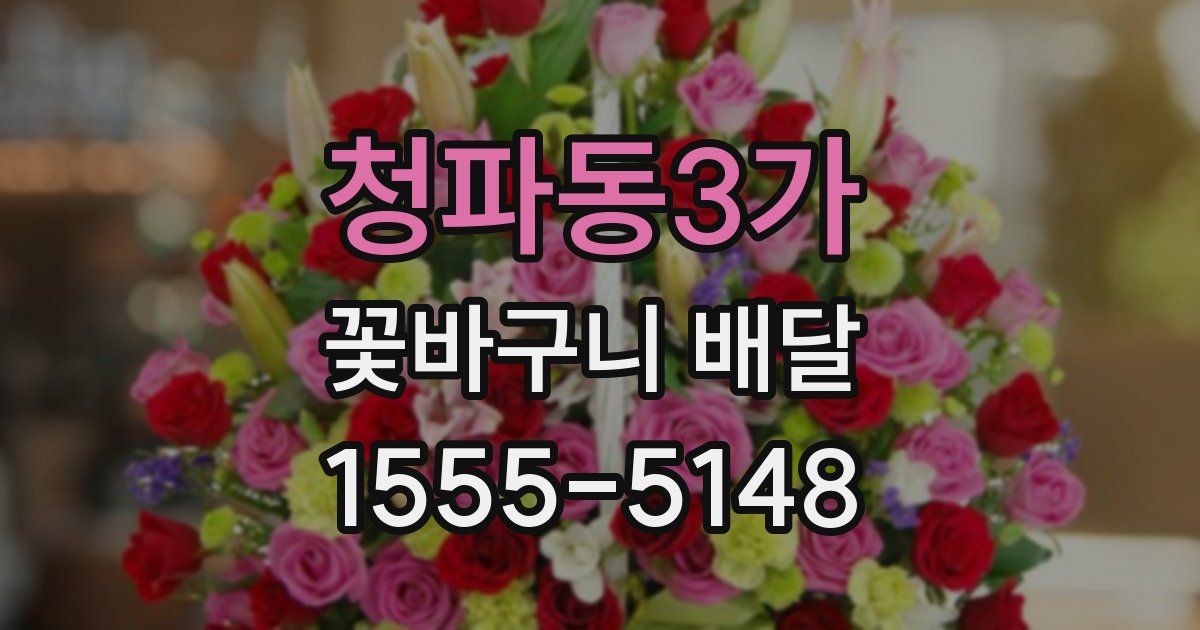 청파동3가 꽃바구니 배달