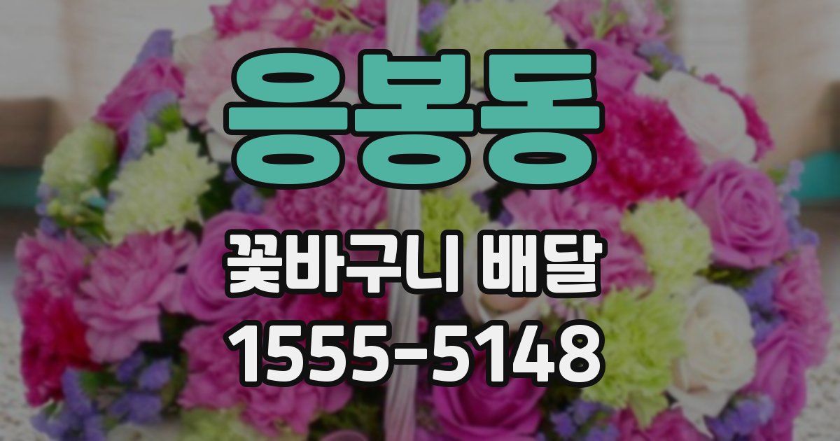 응봉동 꽃바구니 배달