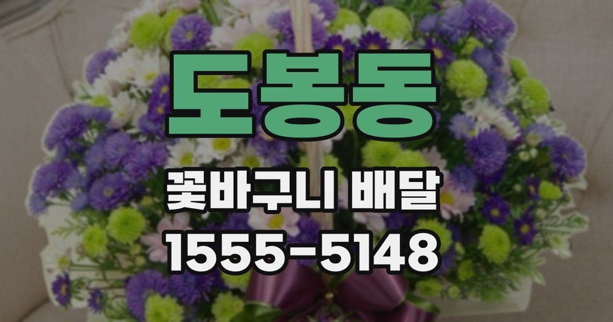 도봉동 꽃바구니 배달
