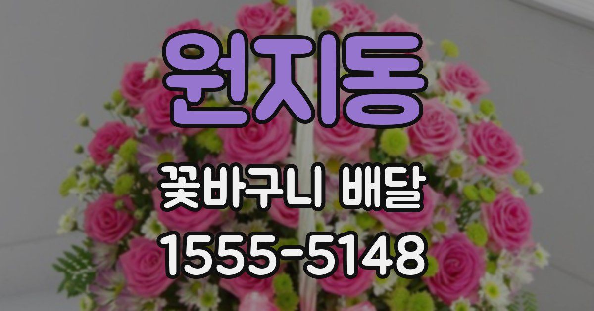 원지동 꽃바구니 배달