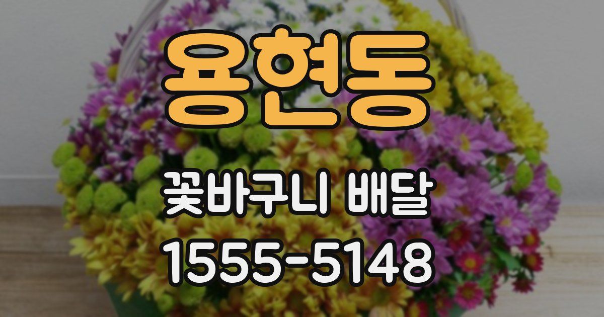 용현동 꽃바구니 배달