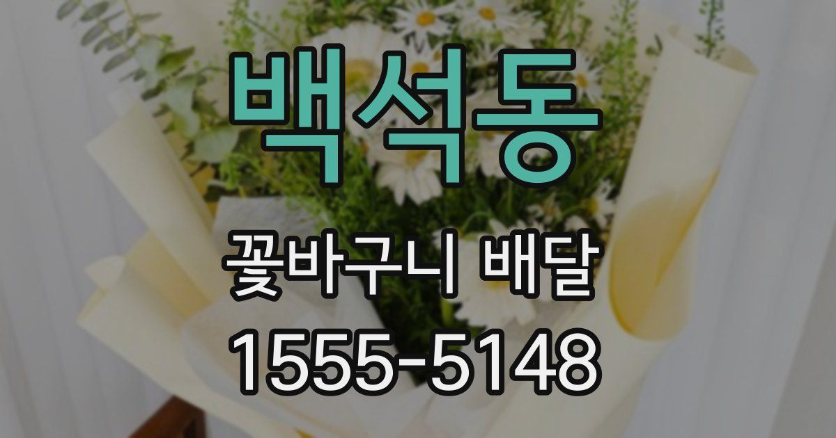 백석동 꽃바구니 배달