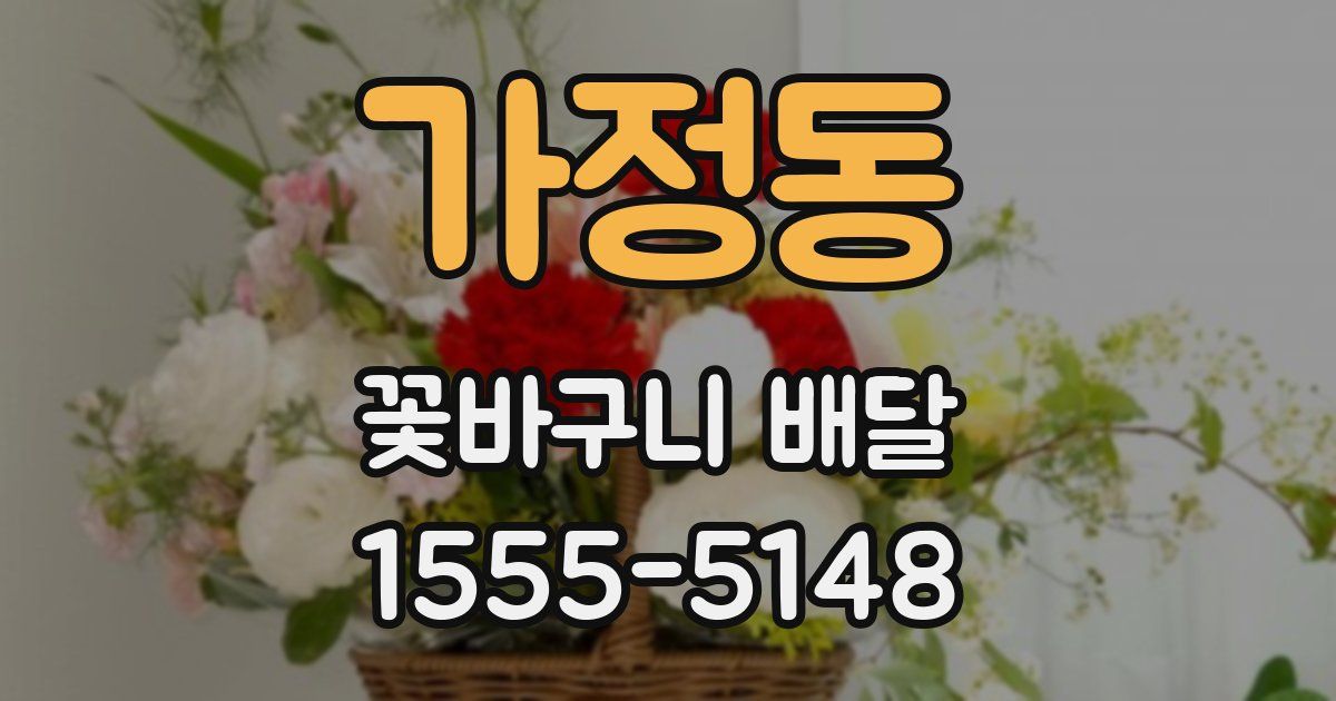 가정동 꽃바구니 배달