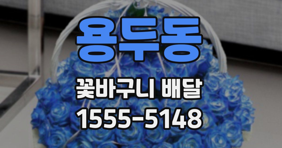 용두동 꽃바구니 배달
