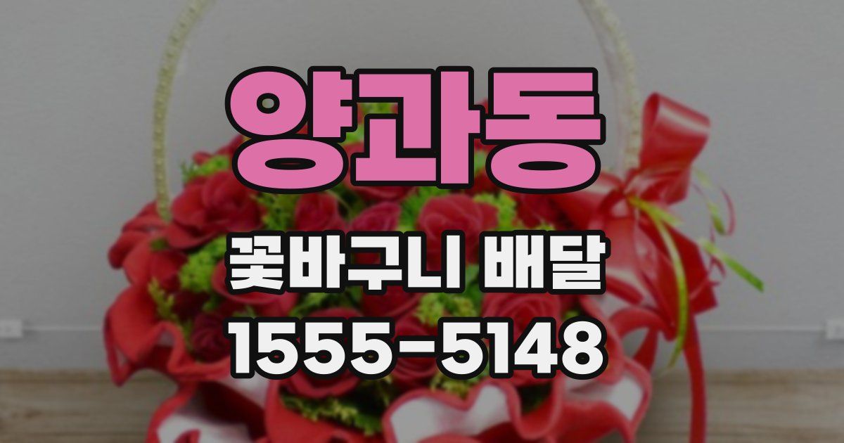 양과동 꽃바구니 배달