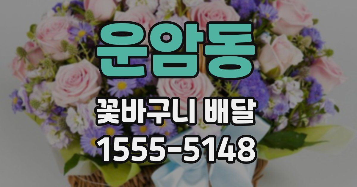 운암동 꽃바구니 배달
