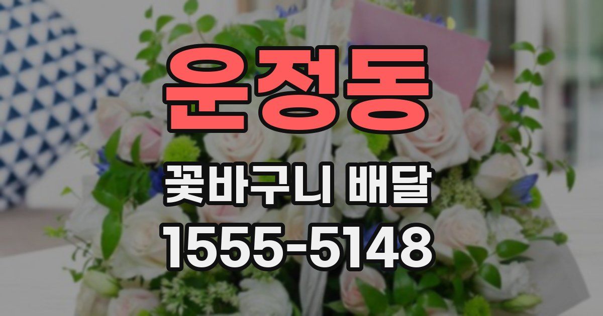 운정동 꽃바구니 배달