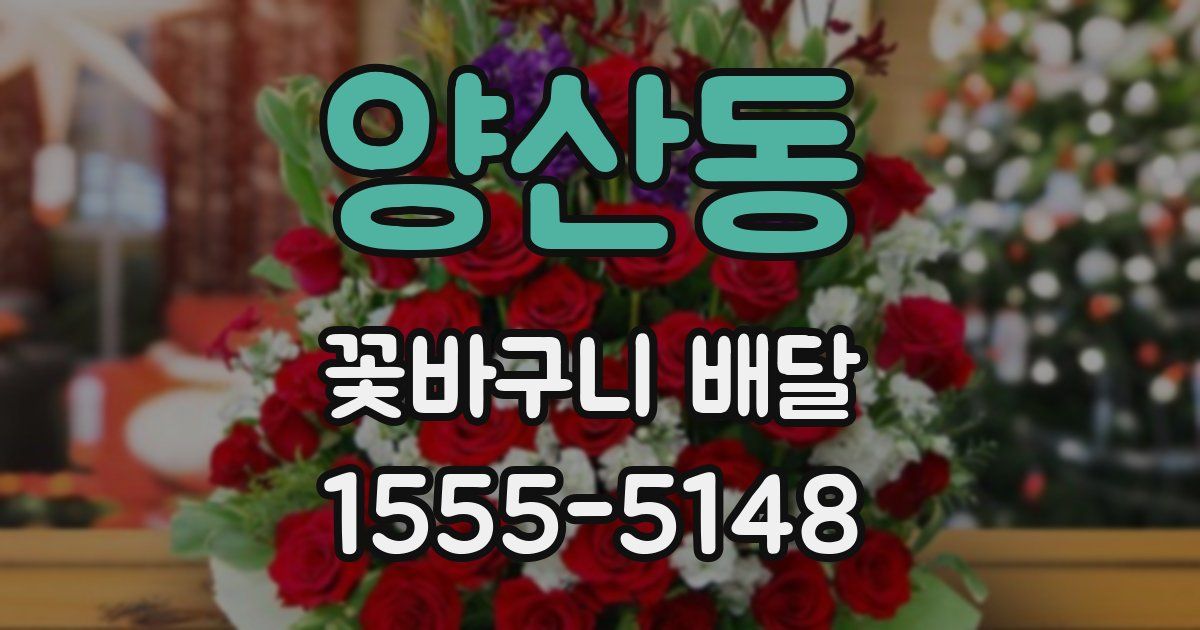 양산동 꽃바구니 배달